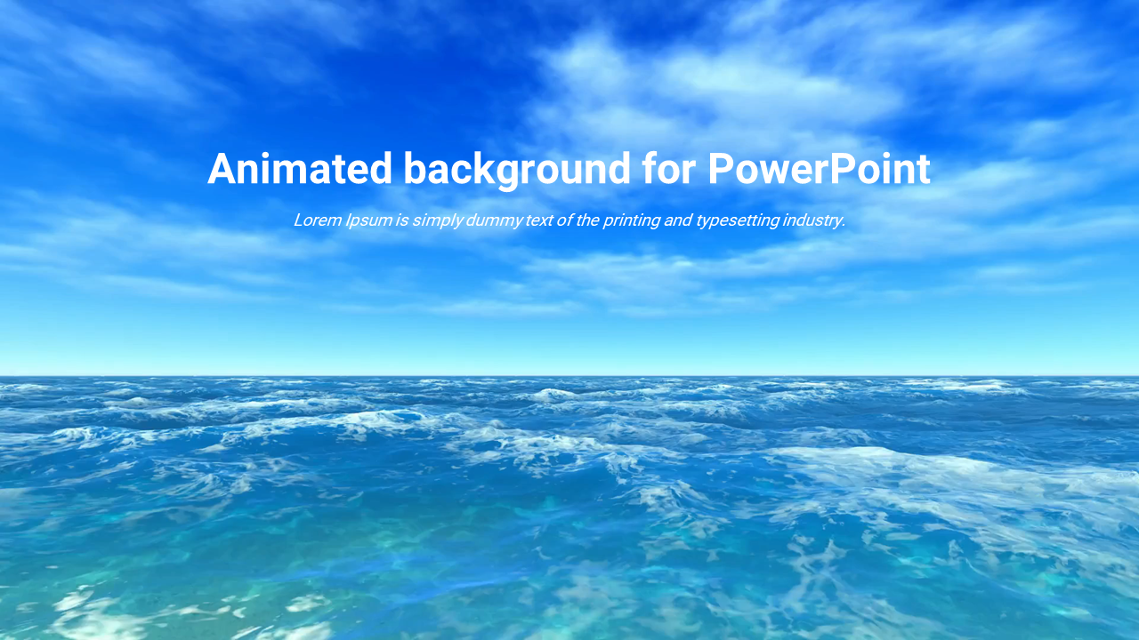 Sea Animated Background For PowerPoint Presentation